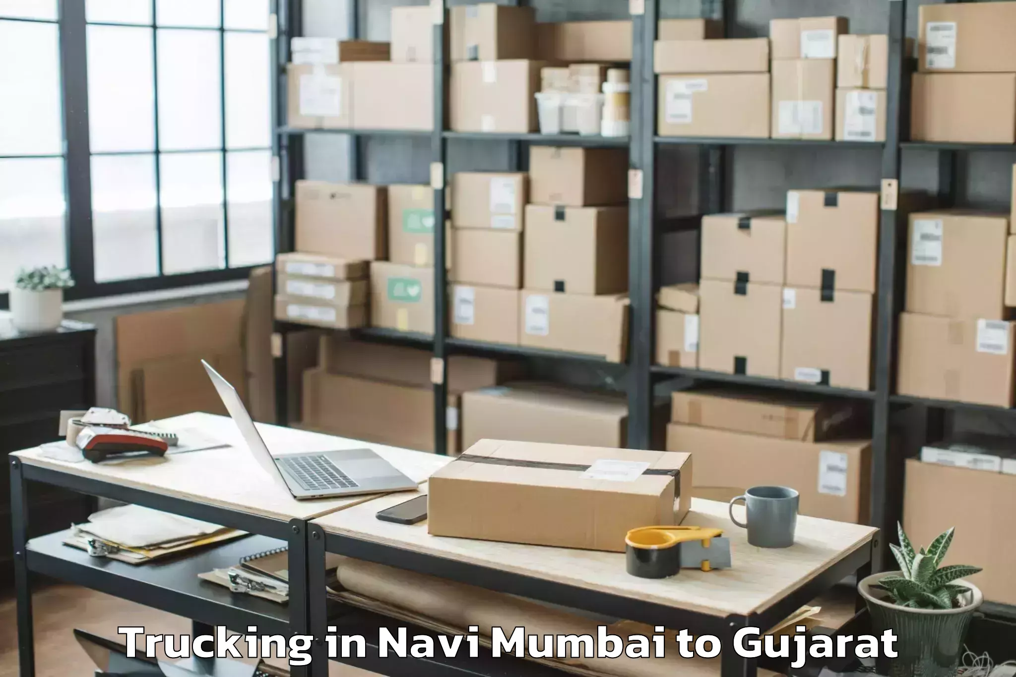 Efficient Navi Mumbai to Hemchandracharya North Gujarat Trucking